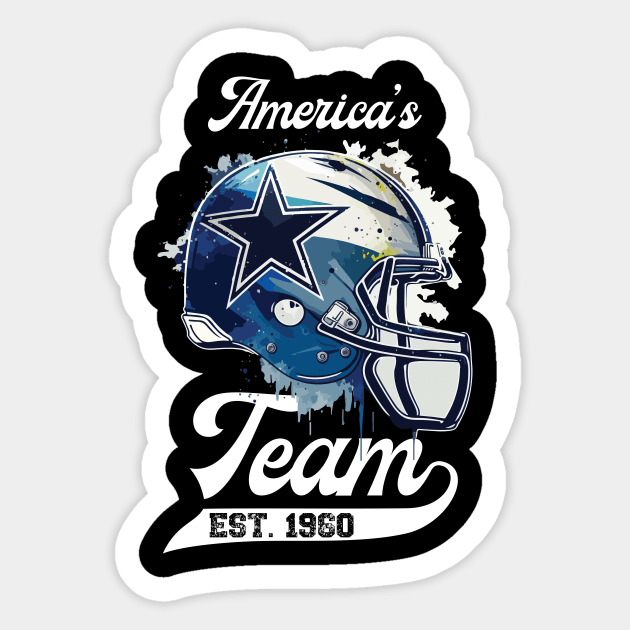 Dallas Cowboys Helmet. America’s Team. Sticker by vectrus